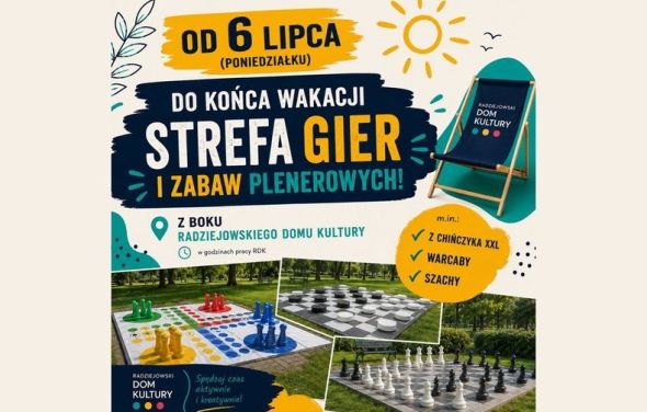 Strefa gier i zabaw plenerowych – lato przy RDK!